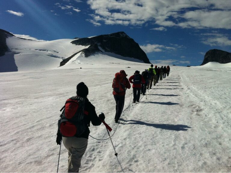 over the glacier from Galdhopiggen, Norway