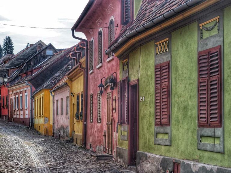 Colourful homes, Romania