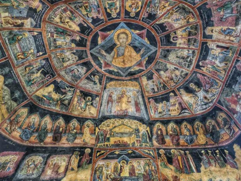 Ornate Church ceiling Sinaia, Romania