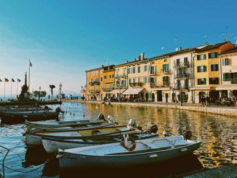 Lakeside promenade in Lazise, Italy