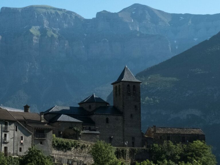 Village in Ordesa Canyon, Spain