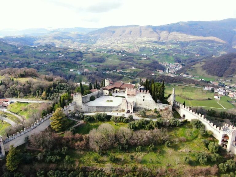 View from above of Marostica, Italy