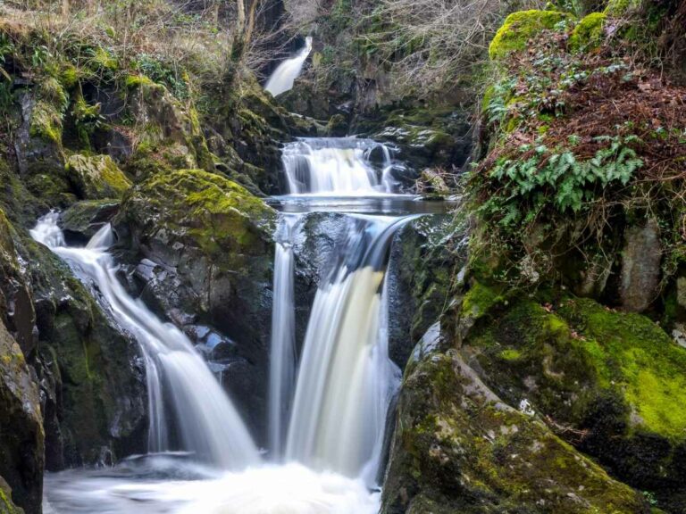 Bubbling waterfalls in Britain.